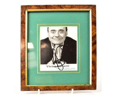 ROCK & POP ETC; a group of ten autographed ephemera items to include Victor Spinetti, a promotional photograph of Dame Shirle