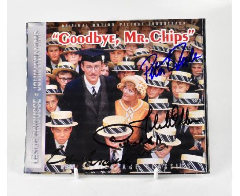 PETER O'TOOLE; 'Goodbye Mr Chips', a reproduced photograph bearing three signatures including Peter O'Toole.We have not authe