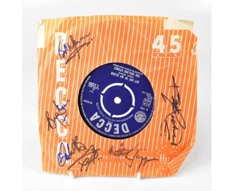 ROLLING STONES; 'Get Off Of My Cloud/The Singer Not The Song', a 7" single bearing the signatures of the band members to the 