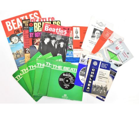 THE BEATLES; six re-issued singles in green slips covers comprising 'We Can Work It Out', 'Strawberry Fields Forever', 'All Y