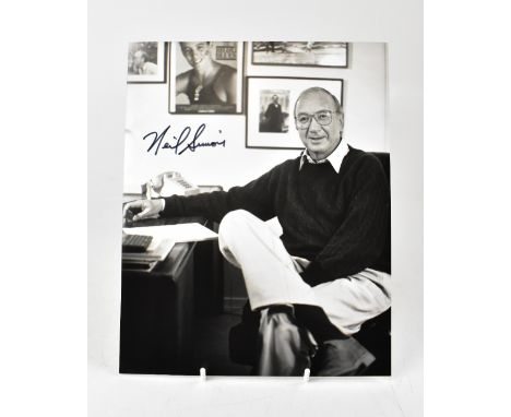 NEIL SIMON; a black and white photograph bearing his signature.We have not authenticated this signature, please satisfy yours