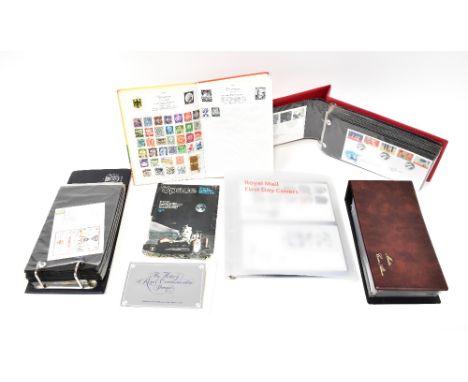 A large quantity of first day covers contained within nine albums with further loose examples and literature relating to the 