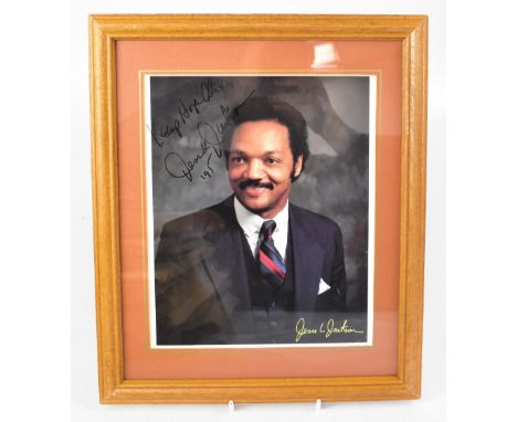 FILM & MUSIC ETC; a group of ten autographed stock pictures and flyers of stars of film and stage to include Jesse Jackson, S