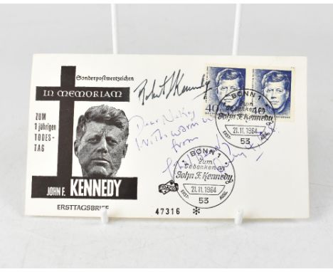 AMERICAN POLITICS; a first day cover bearing the signature of Robert Kennedy.We have not authenticated this signature, please