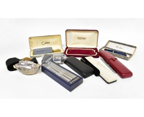 Various mixed collectibles to include pocket lighters, table lighters, including Flick Hilton, Colibri and other examples, an