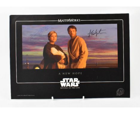 STAR WARS; 'Revenge of the Sith', a promotional card bearing two signatures including Joel Edgerton.We have not authenticated