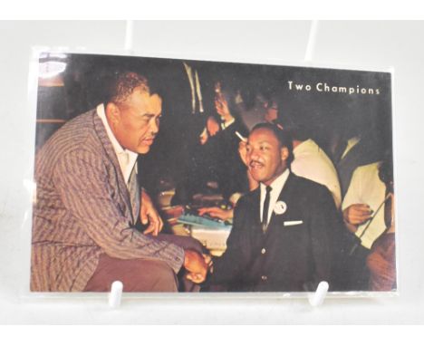 MUHAMMAD ALI; a coloured photograph with lengthy inscription to the reverse and bearing the star's signature dated Oct.7.78.W