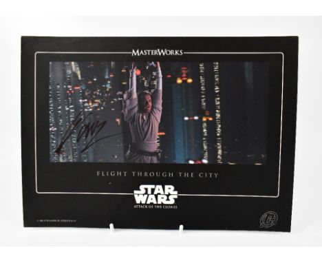 STAR WARS; 'Attack of the Clones', a promotional card bearing the signature of Ewan McGregor.We have not authenticated this s