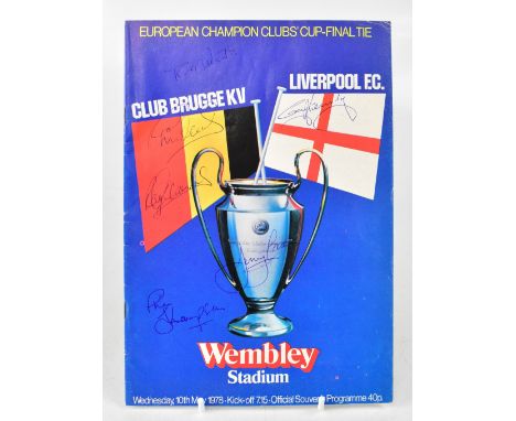 LIVERPOOL FC; a European Champion Clubs Cup Final Tie programme from Wednesday 10th may 1978 bearing several signatures to th