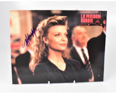 LA MAISON RUSSIE; eight promotional reproduced coloured photographs, each bearing signatures of stars, including Sean Connery