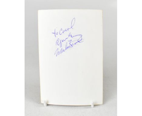 MARLON BRANDO; the acting star's signature on a coloured photograph of a train, inscribed 'To Carol'.We have not authenticate