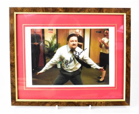 FILM & TV; a group of five autographed promotional pictures, Ricky Gervais; The Office, The Dance, Joe Brand, Judi Dench, Les