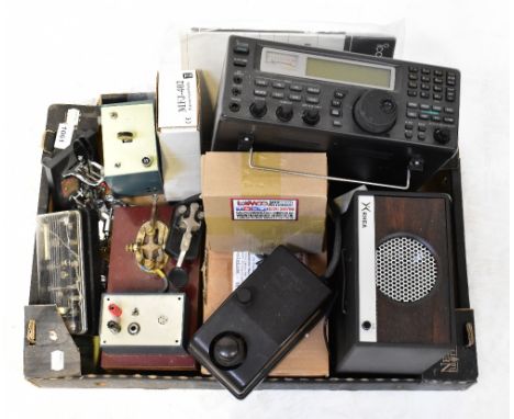 A quantity of radio equipment to include icom IC-R8500 communications receiver, a Phonema X Rhea speaker, an Air Ministry Bak