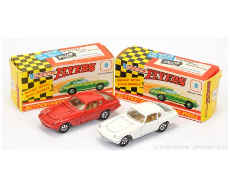 Lone Star Flyers 9 Maserati Mistral - off white, light beige interior, silver base, narrow wheels and another but red body, l