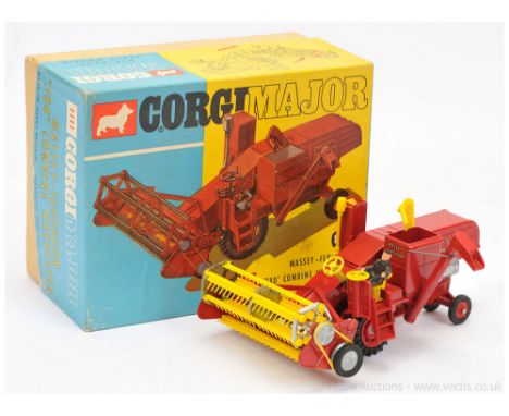 Corgi 1111 Massey Ferguson 780 Combine Harvester - dark red including plastic hubs, yellow plastic tynes, seat and figure dri