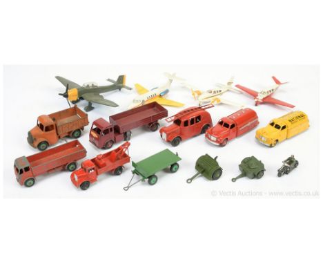 Dinky unboxed group to include Studebaker Tanker "Esso"; "National Benzole Mixture"; Electric Delivery Truck "British Railway