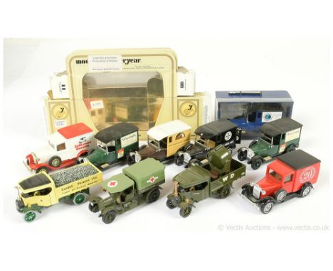 Matchbox Models of Yesteryear group of (Code 3) issues to include Y27 Foden Steam Wagon "WD" with Searchlight - green; Y13 Cr