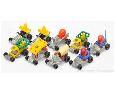 Hot Wheels (Mattel) unboxed group of Fun Buggies - includes some duplication - conditions are generally Excellent to Near Min