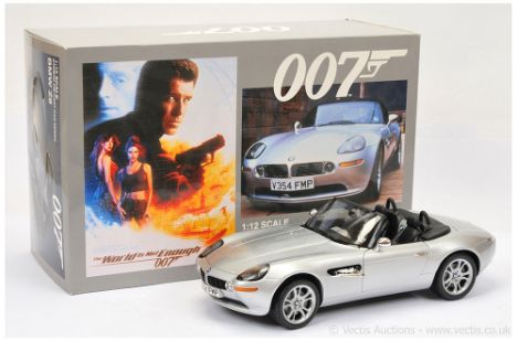 Kyosho (1/12th scale) "James Bond" BMW Z8 taken from the film "The World is Not Enough" - finished in silver/grey, black, chr