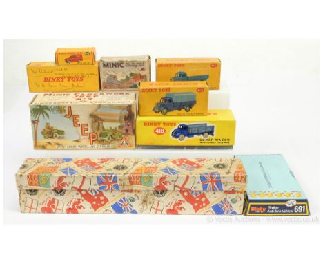 Dinky group of Empty Boxes to include 174 Hudson Hornet Sedan; 418 Leyland Comet Wagon with hinged tailboard; (Dublo Dinky) 0