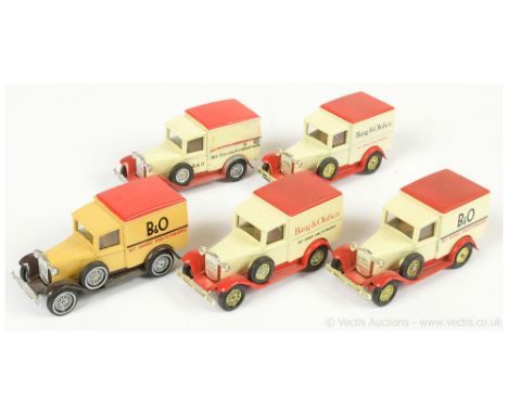 Matchbox Models of Yesteryear Y21 / 22 Ford Model A Van a group of "Bang &amp; Olufsen" to include (1) Pre-production cream b