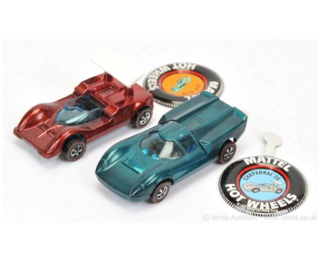 Hot Wheels (Mattel) Redline 6256 Chaparral 2G - metallic red, white aerofoil - Good Plus (does have some surface corrosion to