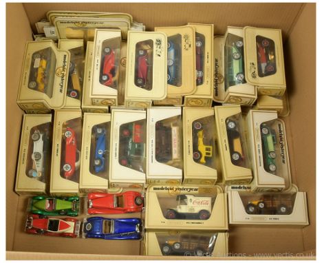 Matchbox Models of Yesteryear a group to include Y8 MG TC; Y16 Mercedes SS; Y11 Lagonda Drophead Coupe; Y7 Rolls Royce; Y5 Ta