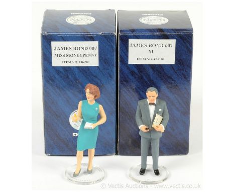 Corgi "James Bond" Icon Figures - a pair (1) "Miss Moneypenny" and (2) "M" - both are generally Mint in Excellent presentatio