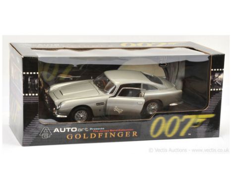 Autoart (1/18th scale) "James Bond" Aston Martin DB5 taken from the film "Goldfinger" - finished in silver/grey, chrome trim 