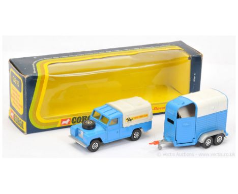 Corgi GS15 Gift Set "Corgi Pony Club" containing Land Rover - mid-blue, white plastic canopy, lemon interior, silver trim, Wh