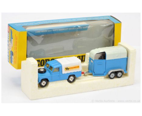 Corgi GS15 Gift Set "Corgi Pony Club" containing Land Rover - mid-blue, white plastic canopy with "Corgi Pony Club" side labe