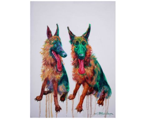 Zhou Chunya (B.1955), Oil Painting Image Size: 43 1/4 by 31 3/8 inches (110 by 80 cm) All measurements are approximate. Signe