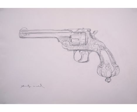 Colt Revolver Tattoo Zeichnung