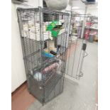 1 x Wines / Spirits Lockable Wire Security Cage - Features Four Tier Shelves - CL819 - Location: