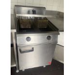 1 x Falcon Dominator Twin Tank Fryer With Backets