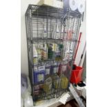 1 x Wines / Spirits Lockable Wire Security Cage - Features Four Tier Shelves