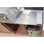 1 x Commercial Stainless Steel Prep Unit With Upstand - Ref: WAN153/154 - CL819 - Location: