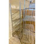 2 x Four Tier Wire Storage Shelves For Commercial Kitchens