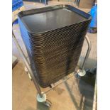 Approx 100 x Canteen Food Trays With Mobile Stand