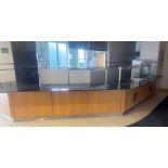 1 x Canteen Servery With Black Stone Work Surfaces and Drop in Heated / Chilled Appliances