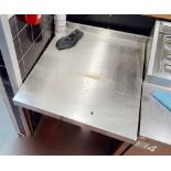 1 x Stainless Steel Commercial Square Prep Table With Upstand - CL819 - Location: Altrincham