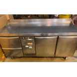 1 x Electrolux Stainless Steel Two Door / Two Drawer 170cm Refrigerated Countertop Prep Fridge