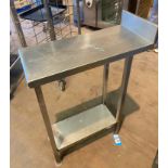 1 x Stainless Steel Infill Prep Table - 30cm Width