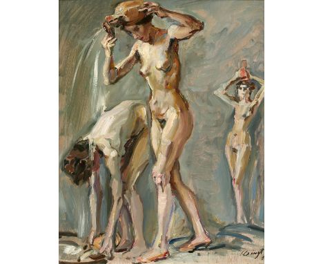 SLEVOGT, MAX1868 Landshut - 1932 NeukastelTitel: Die Danaiden. Untertitel: Wasserträgerinnen. Datierung: 1911. Technik: Öl au