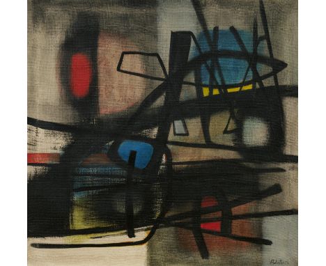 WINTER, FRITZ1905 Altenbögge - 1976 HerrschingTitel: "Bewegung aus Weiss". Datierung: 1952. Technik: Öl auf Rupfen. Maße: 95 
