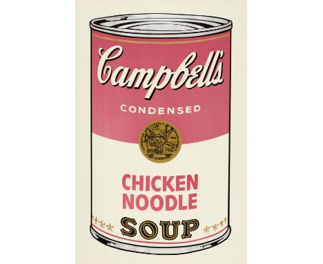 WARHOL, ANDY1928 Pittsburgh, PA/USA - 1987 New YorkTitel: Campbell's Soup I (Chicken Noodle). Datierung: 1968. Technik: Farbs