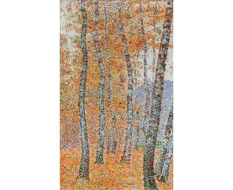 ROHLFS, CHRISTIAN1849 Niendorf - 1938 HagenTitel: Buchenwald. Datierung: Um 1902. Technik: Öl auf Leinwand. Maße: 68,5 x 42cm