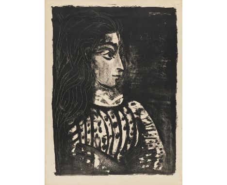 PICASSO, PABLO1881 Malaga - 1973 MouginsTitel: Jacqueline de Profil. Datierung: 1958. Technik: Lithografie auf Arches Velin (