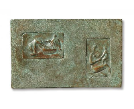 MOORE, HENRY1898 Castleford/Yorkshire - 1986 Much HadhamTitel: Reclining Figure and Mother and Child. Datierung: 1977. Techni