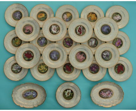 The highly important Barr, Flight & Barr Worcester floral specimen dessert service by William Billingsley comprising two supe